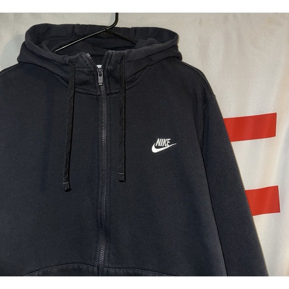 Nike Full Zip Hoodie Mens Large Black Sweatshirt - Picture 2 of 5